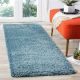 Blue Modern Shaggy Hall Mat